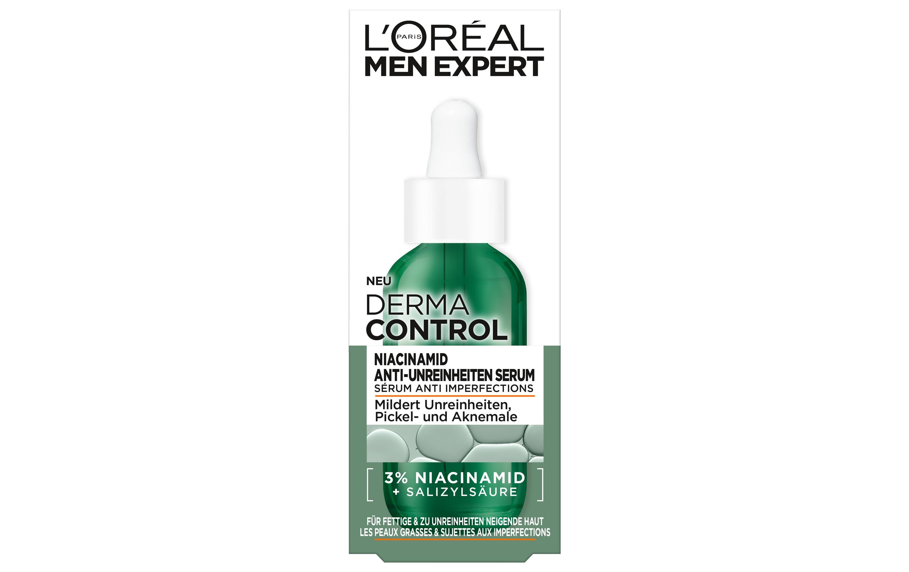 Men Expert Derma Control Anti-Unreinheiten Serum 30 mlSerumpflege für Männer mit Salizylsäure und Niacinamid