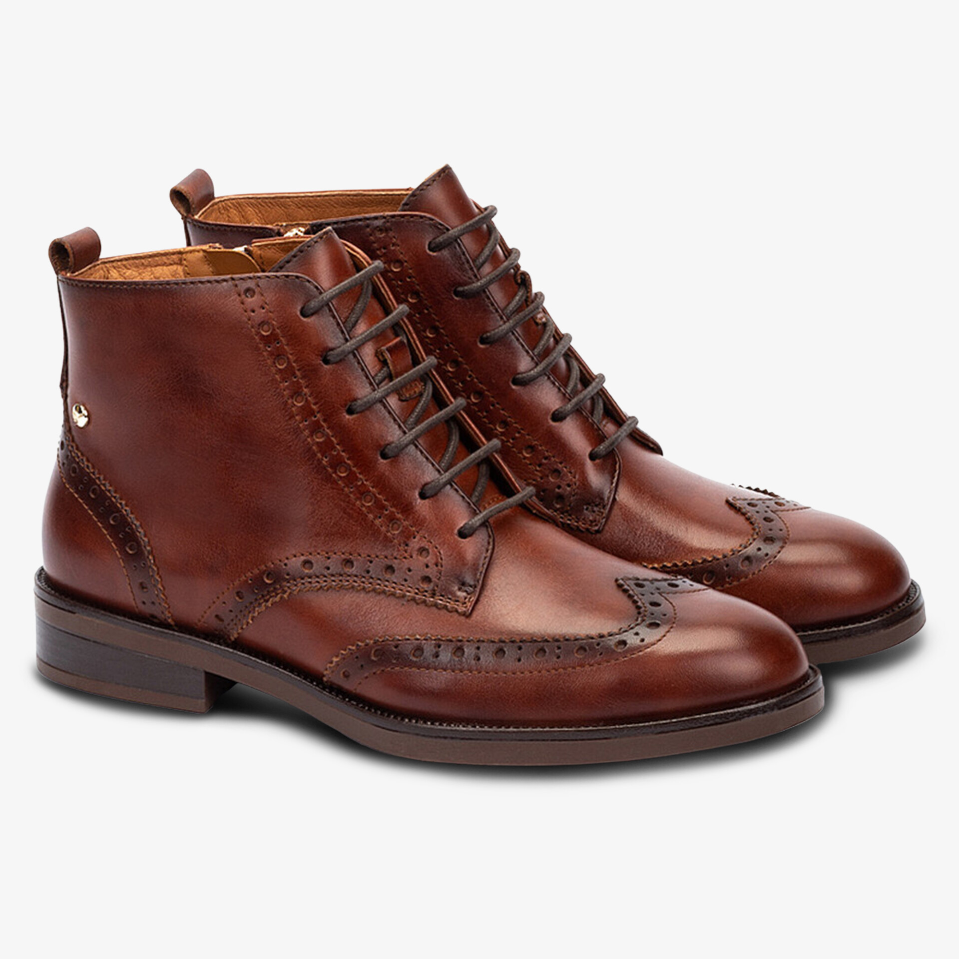PIKOLINOS Damen Schnürstiefeletten cognac