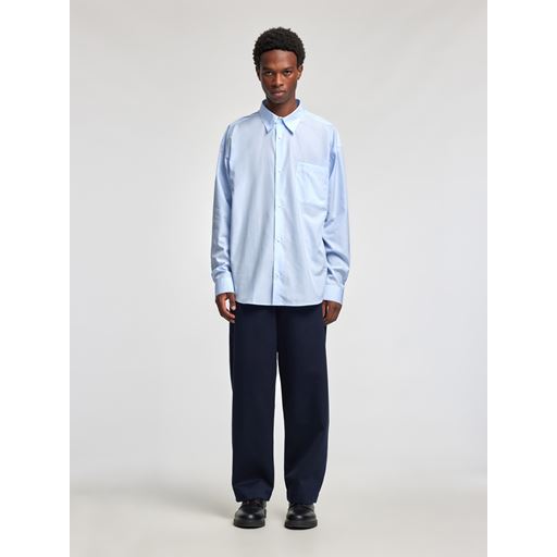 Annarr Volund-Poplin Classic Stripe Skjorte, Cashmere Blue, XL