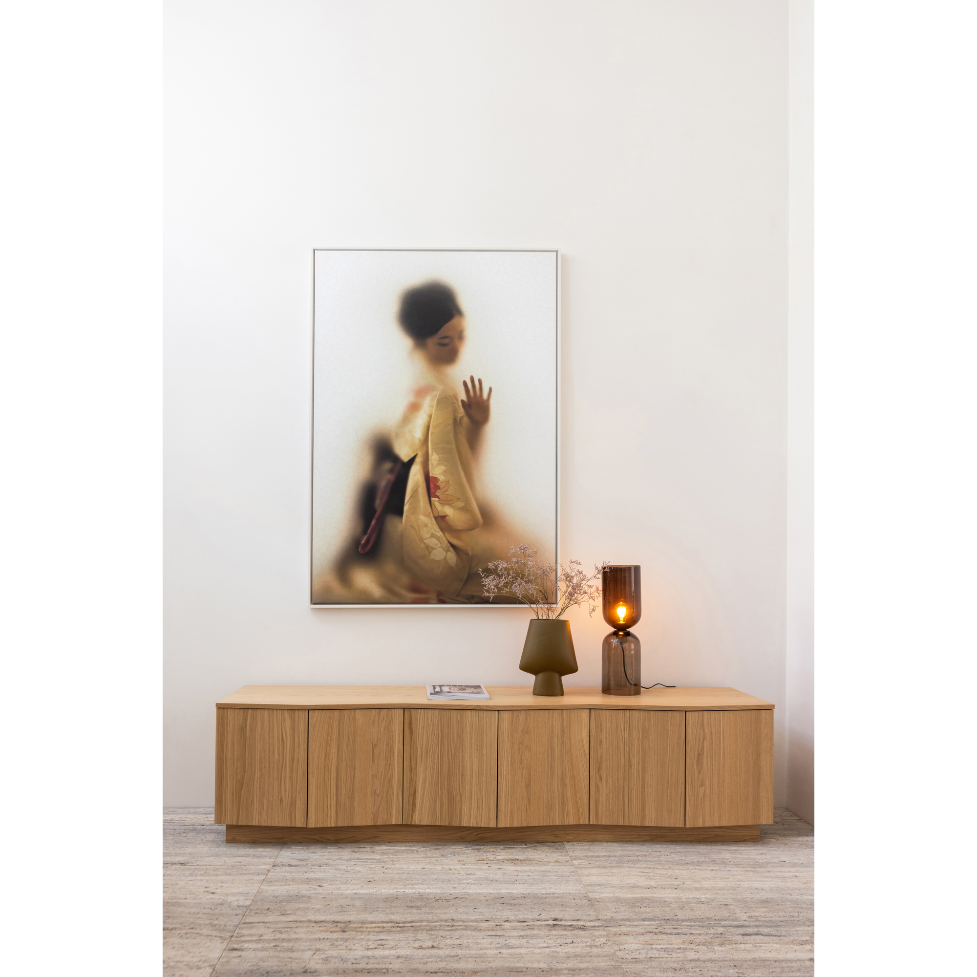 Tv Meubel Zuma 200Cm - Eiken - Transparant Zuma Tv Meubel 200Cm - Eiken - Transparant