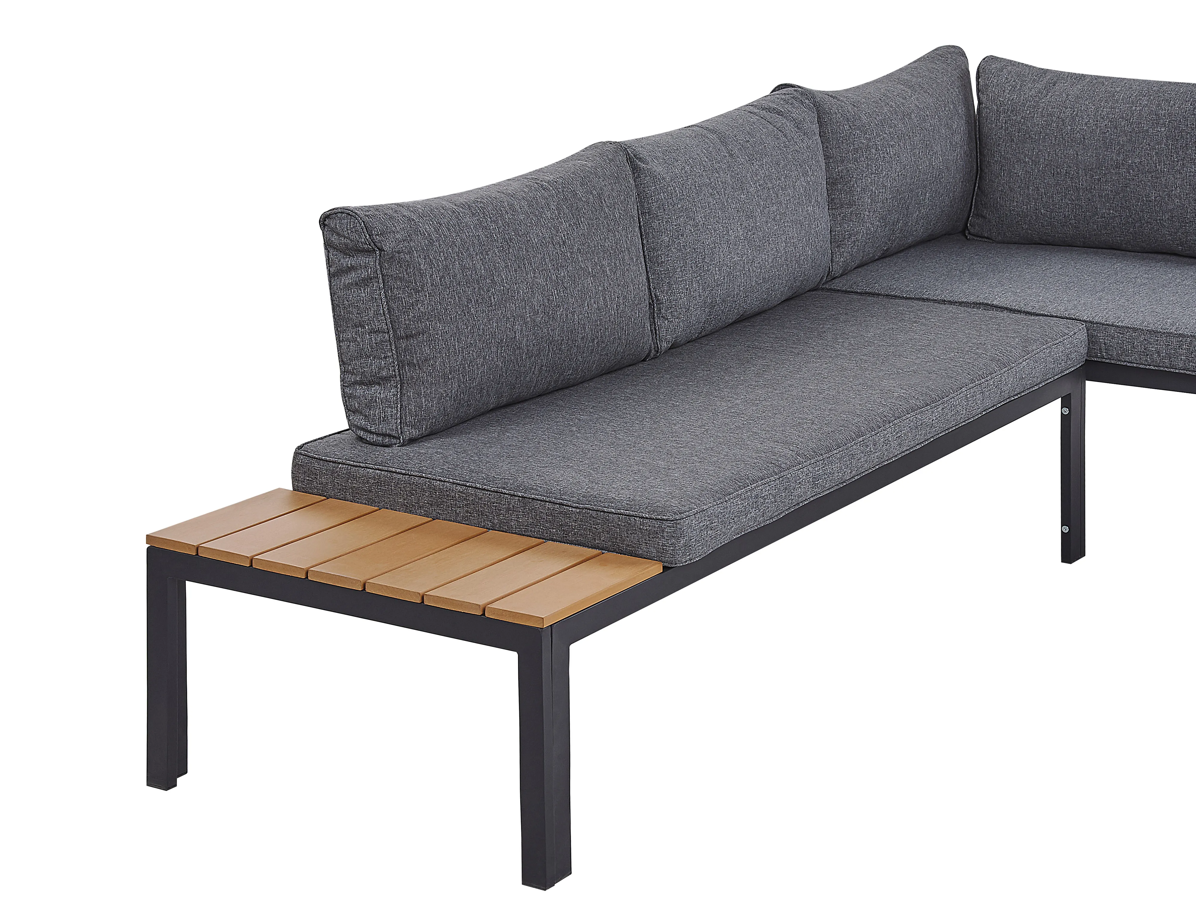 Tuin hoekloungeset met tafel 4-zits PIENZA II rechtszijdig modulair Grijs