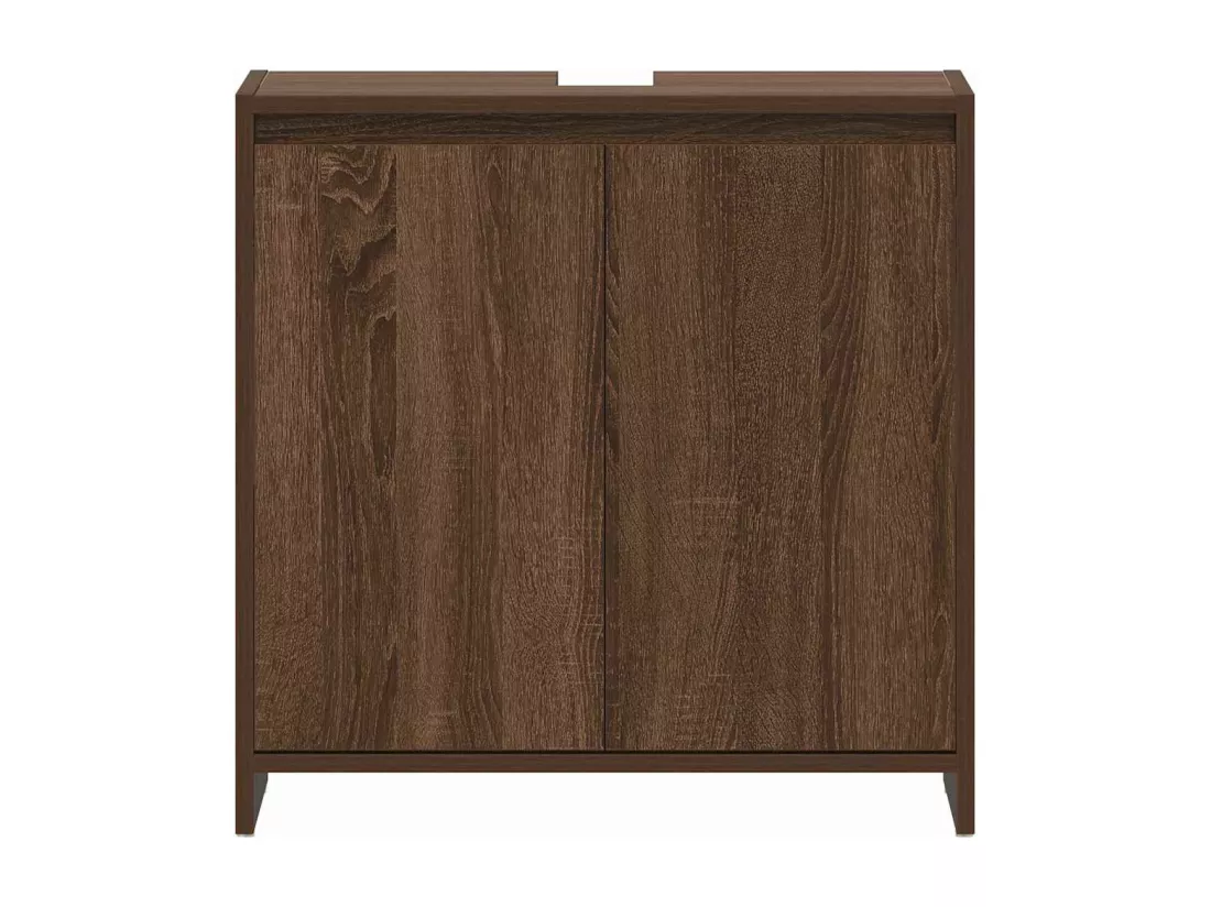 Armoire de bain Chêne marron 60x33x61 cm Bois d'ingénierie