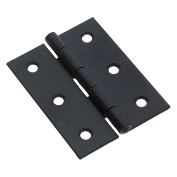 HANDSON Scharnier met vaste pen 60x46 mm zwart - 2 stuks