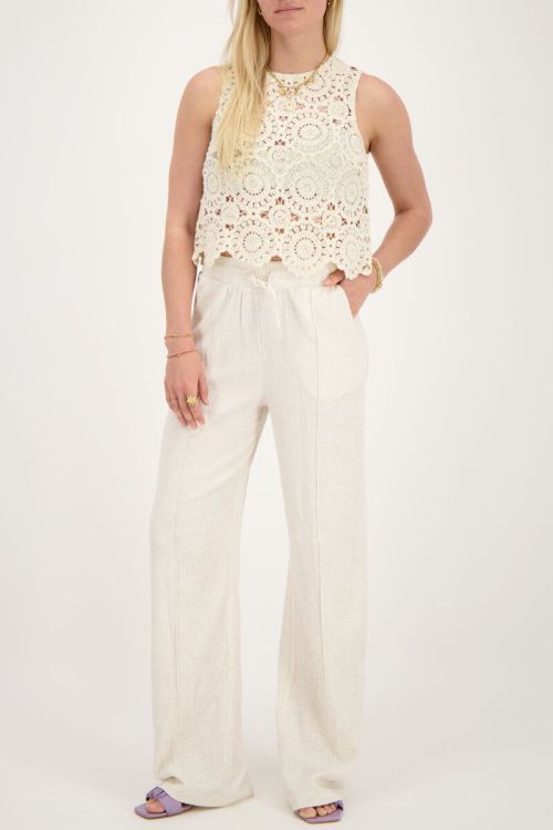 Beige gehaakte top
