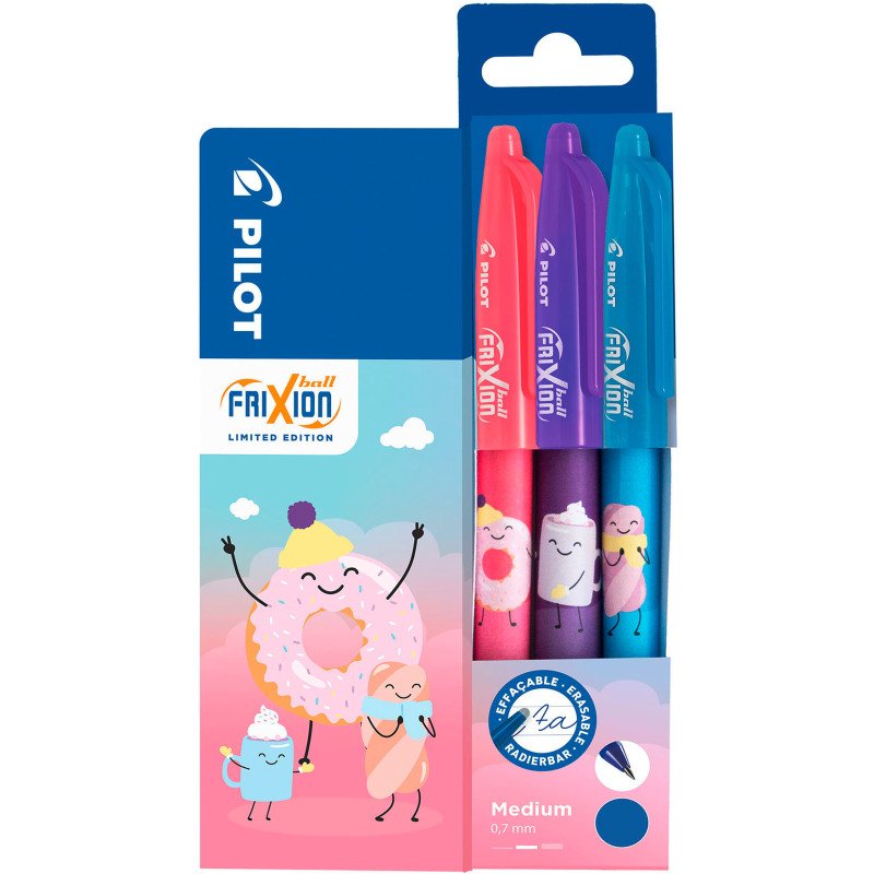 Stylo roller Pilot FriXion Ball Sweet Paradise - Pochette de 3