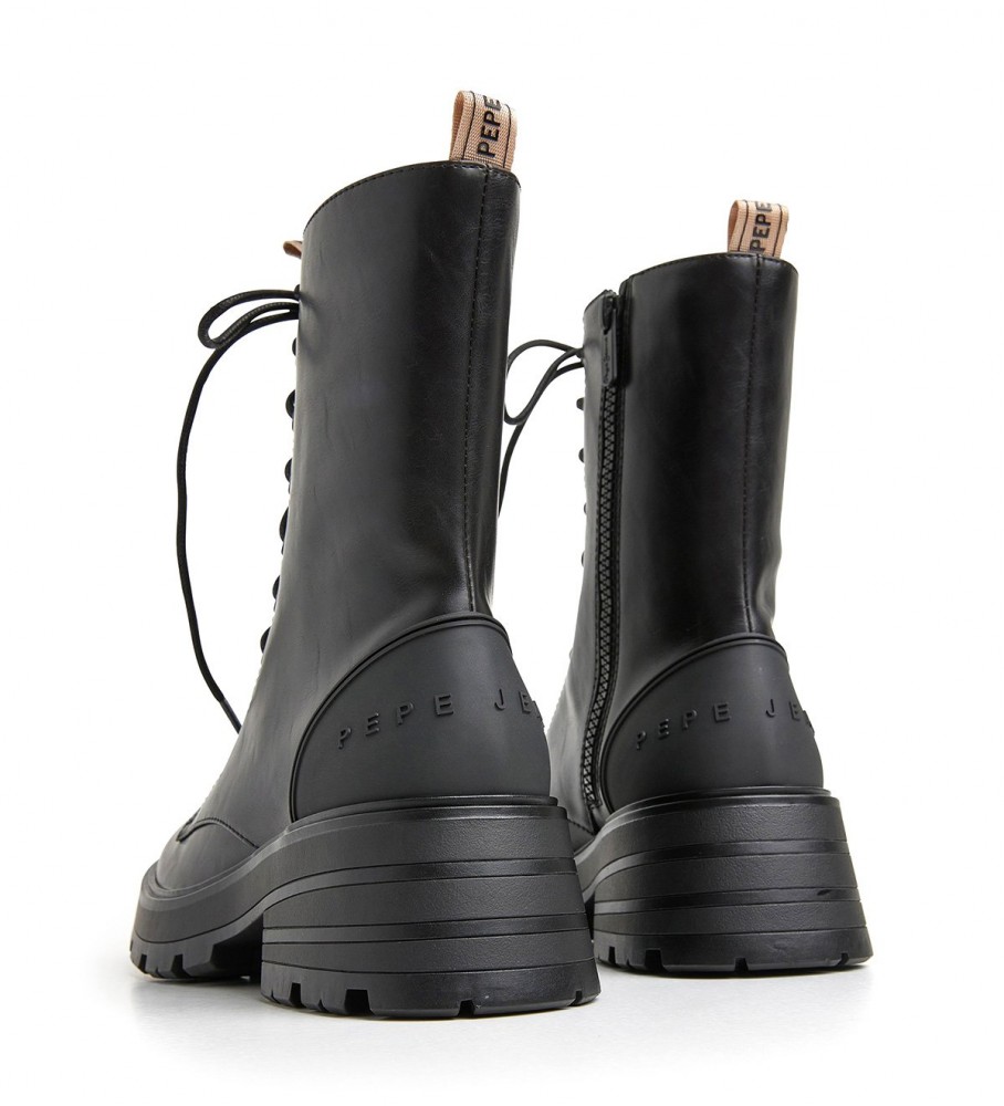 Botas pretas de cano curto Pepe Jeans Soda Block