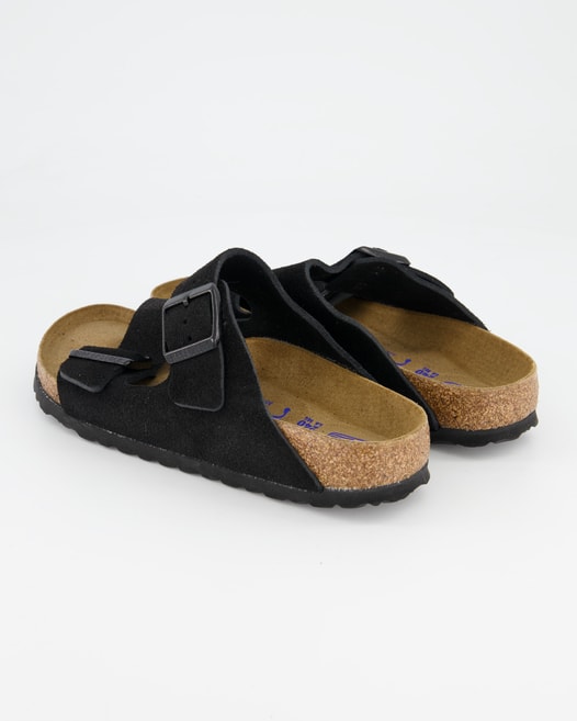 Birkenstock Arizona Weichbettung Pantoletten in Schwarz