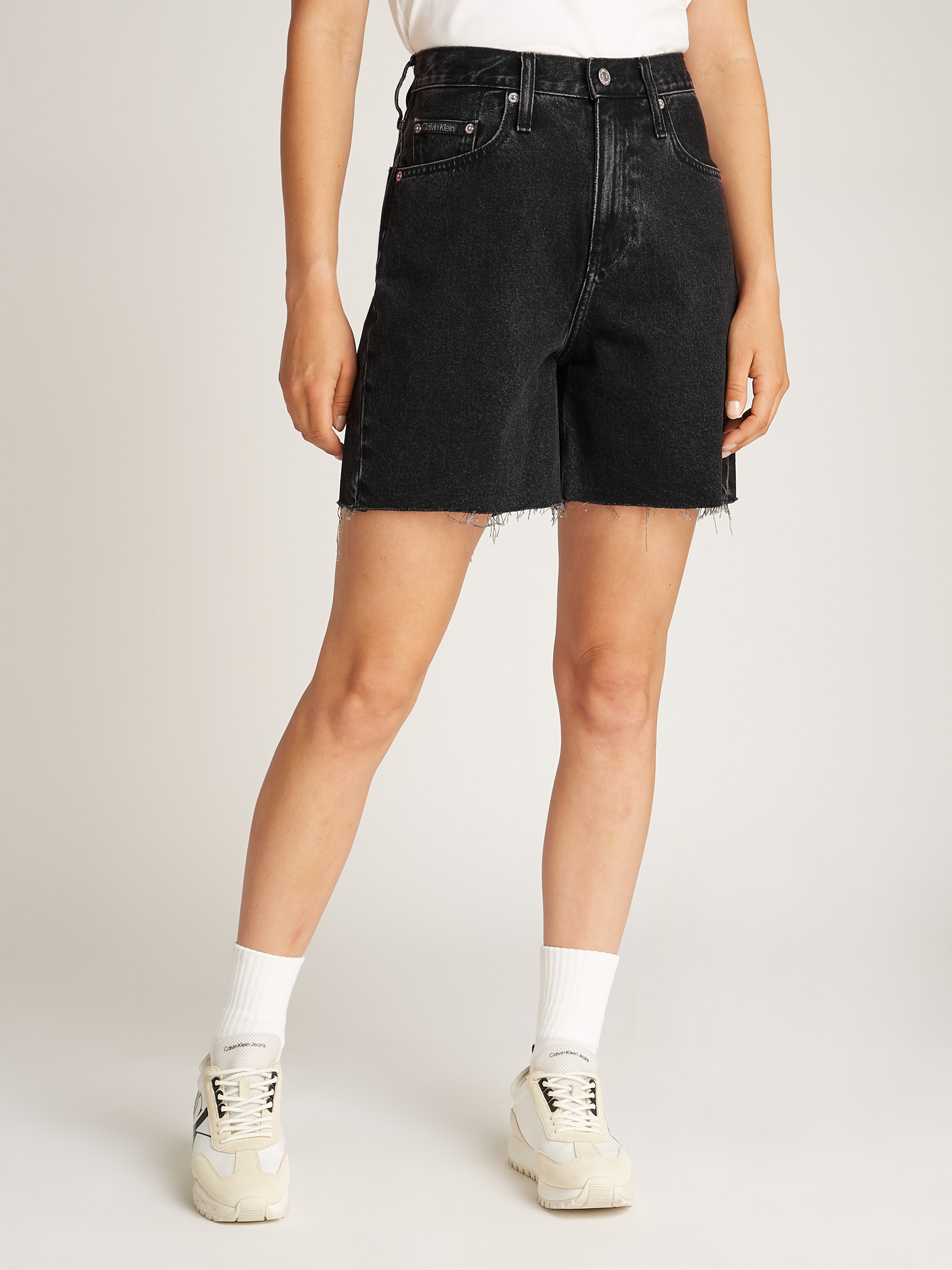 Calvin Klein Jeans Bermudas »BERMUDA SHORT«  mit Fransensaum