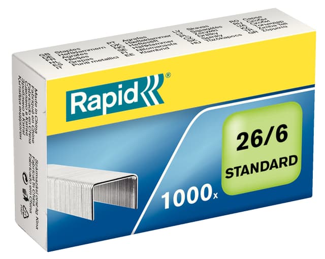 Hæfteklamme Rapid Stand. 26/6 galv 1000