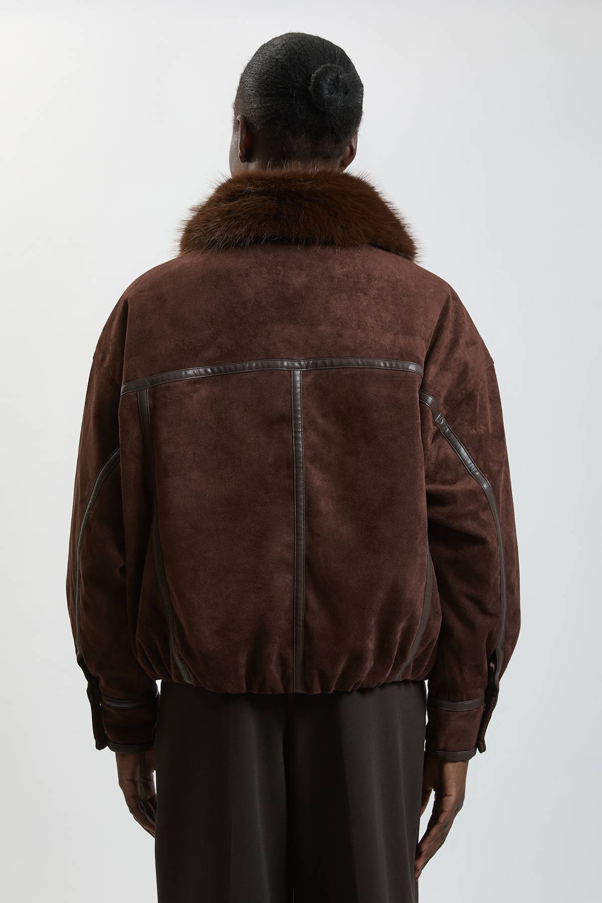 KarenMillen Blouson Bomber Court En Mélange De Synthétique