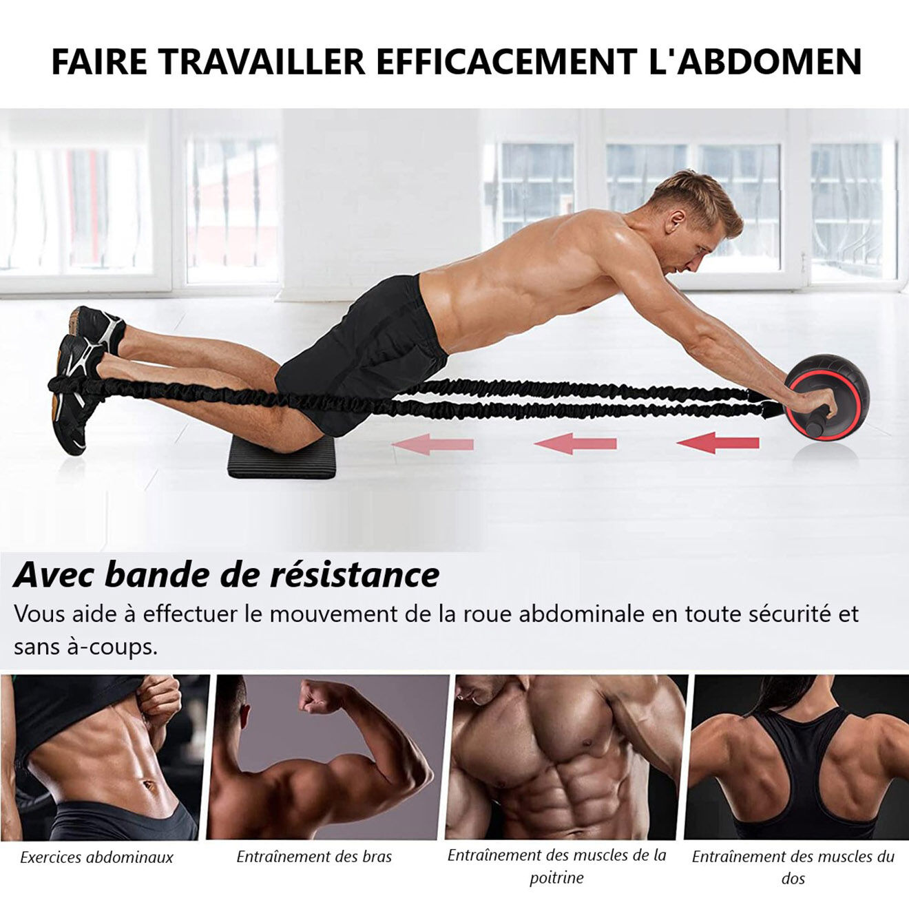 Onamaste Pack roue abdominale noir