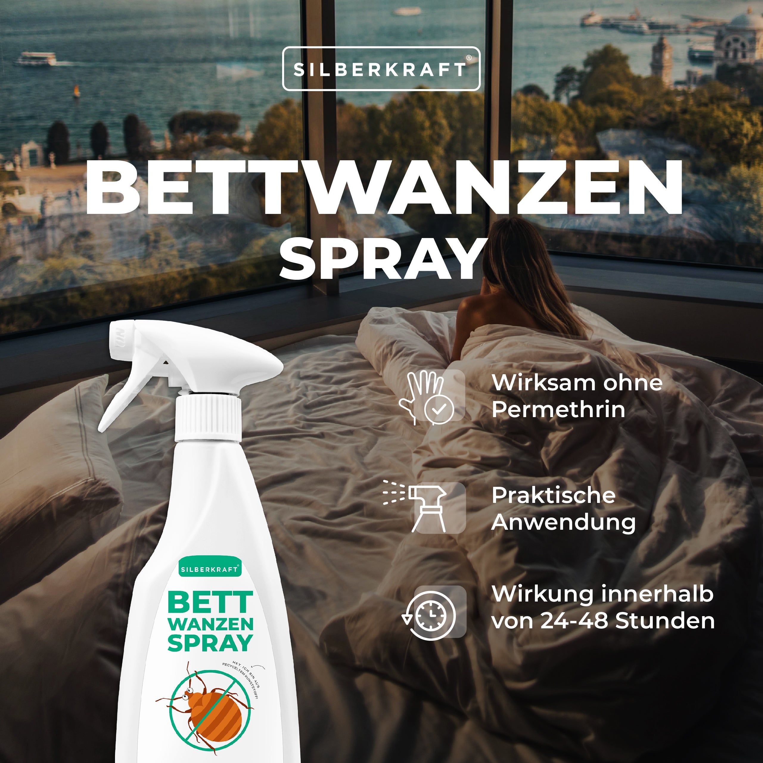 SILBERKRAFT Anti Bettwanzen Spray