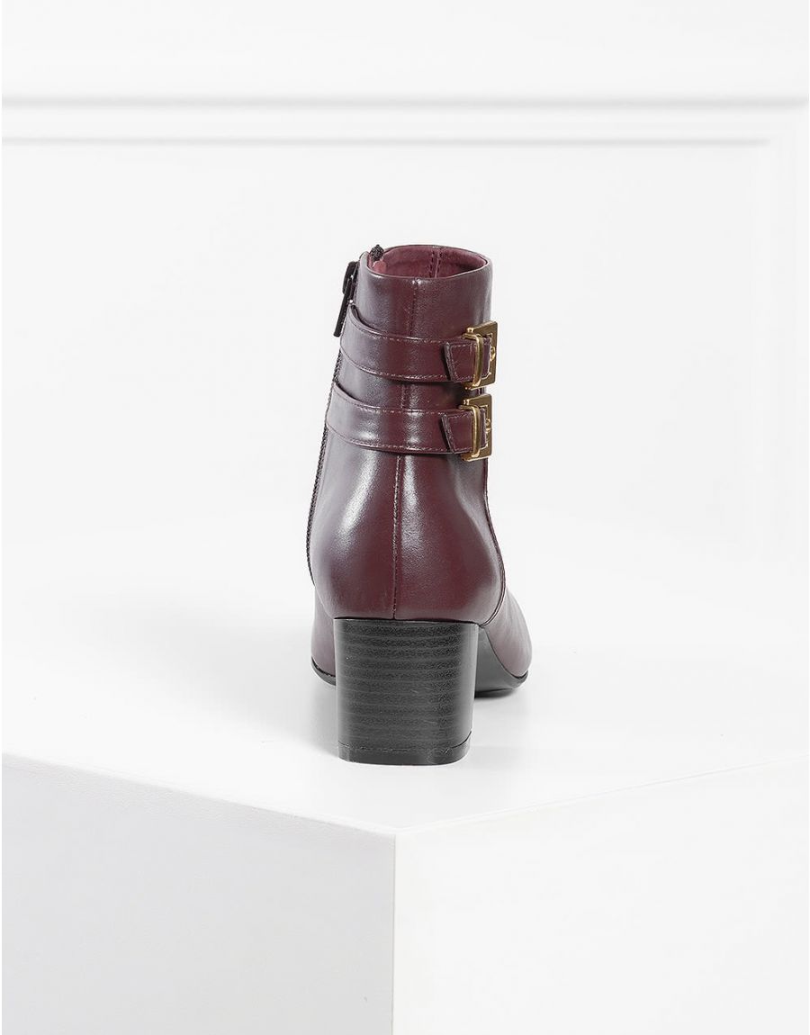 Bottines bordeaux talons