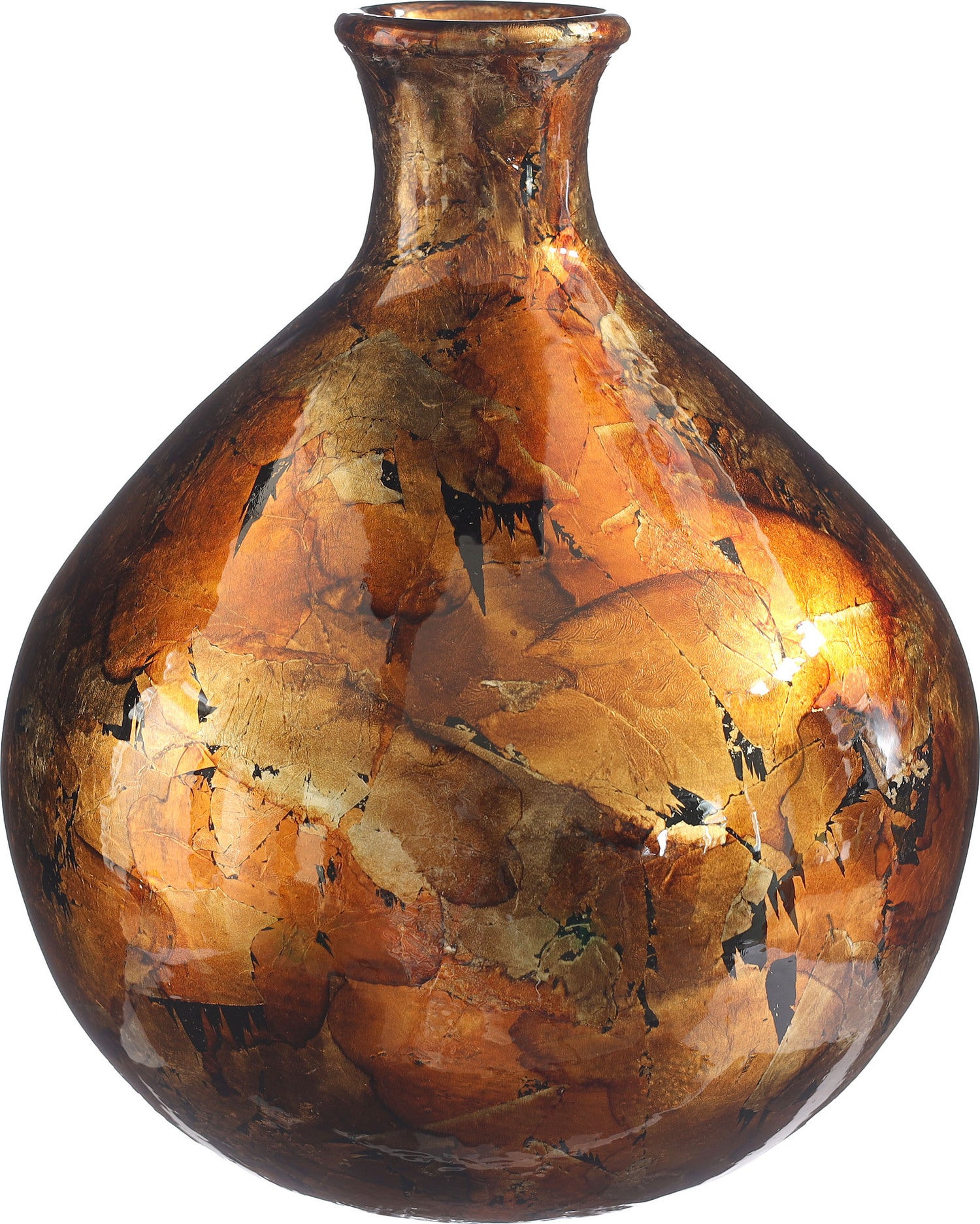 Vaas Dazzle goud / koper 23 x 23 x 25 cm