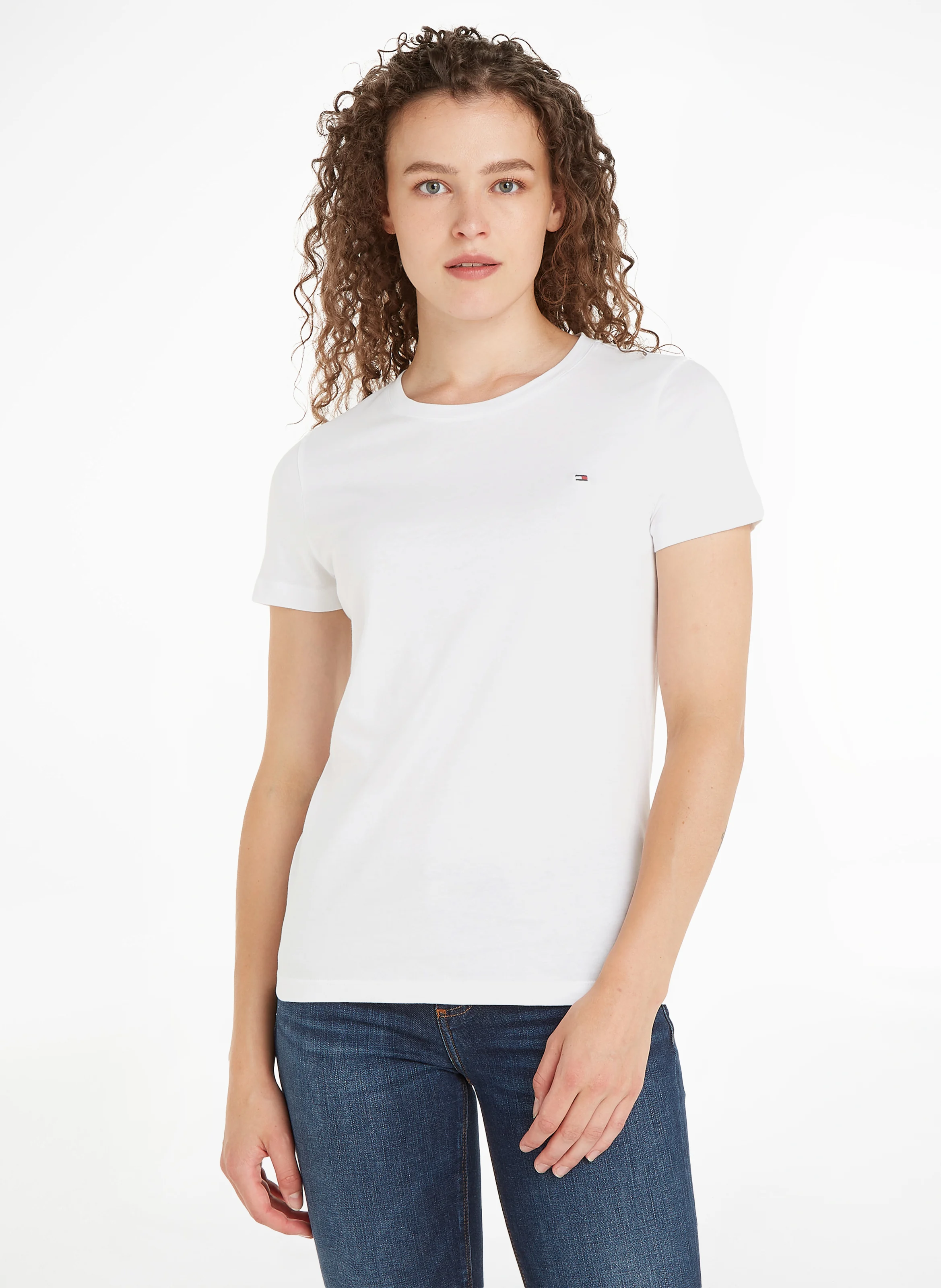 Tee-shirt droit en coton bio | Blanc