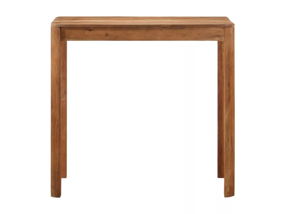 Table de bar bois massif d'acacia et finition miel 110x55x106cm