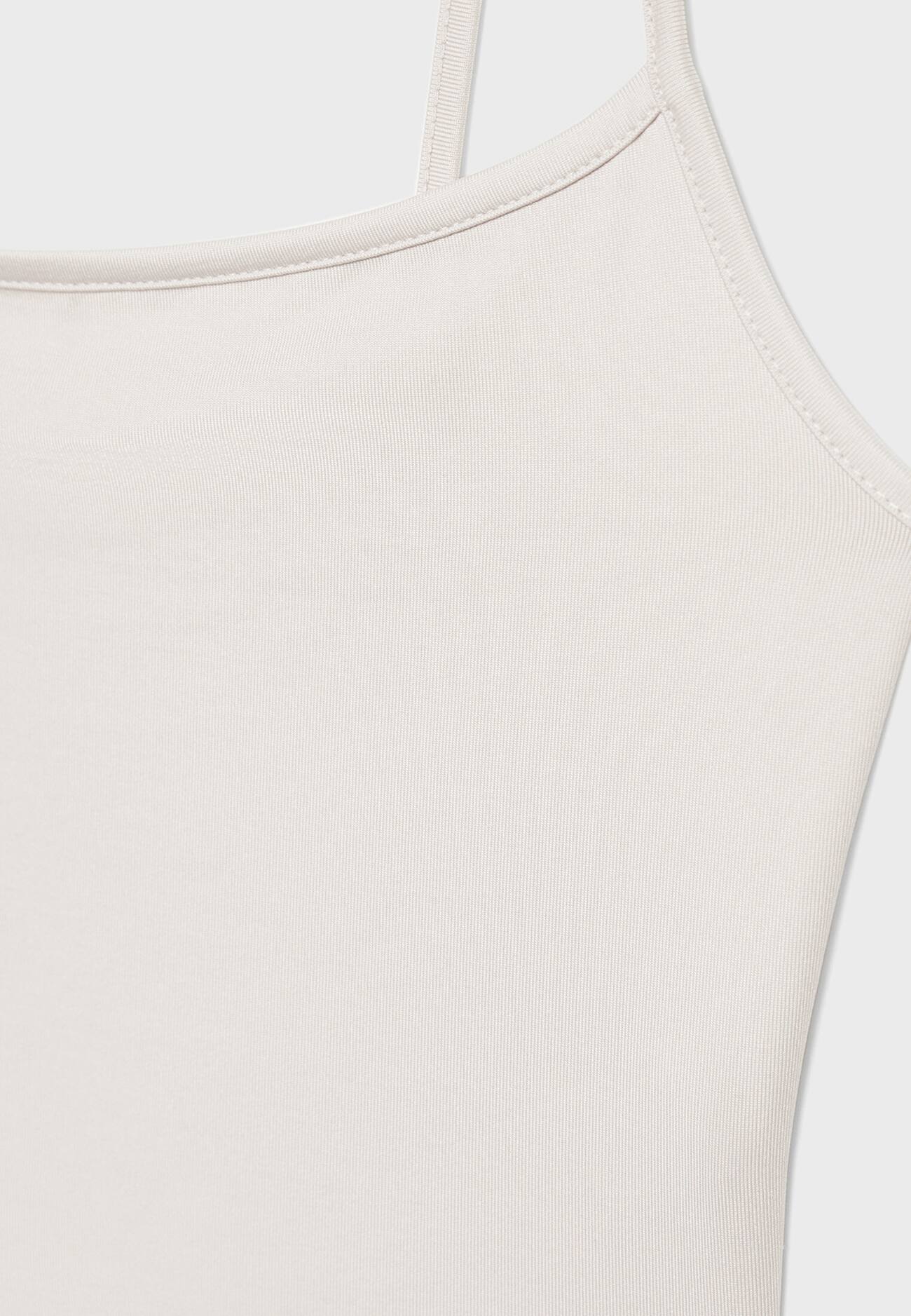 Top cropped de alças finas
