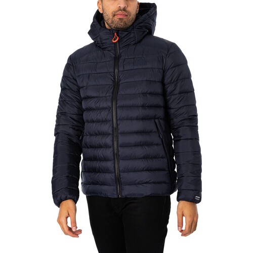 Superdry - Chaqueta Acolchada Deportiva Fuji Con Capucha Azul