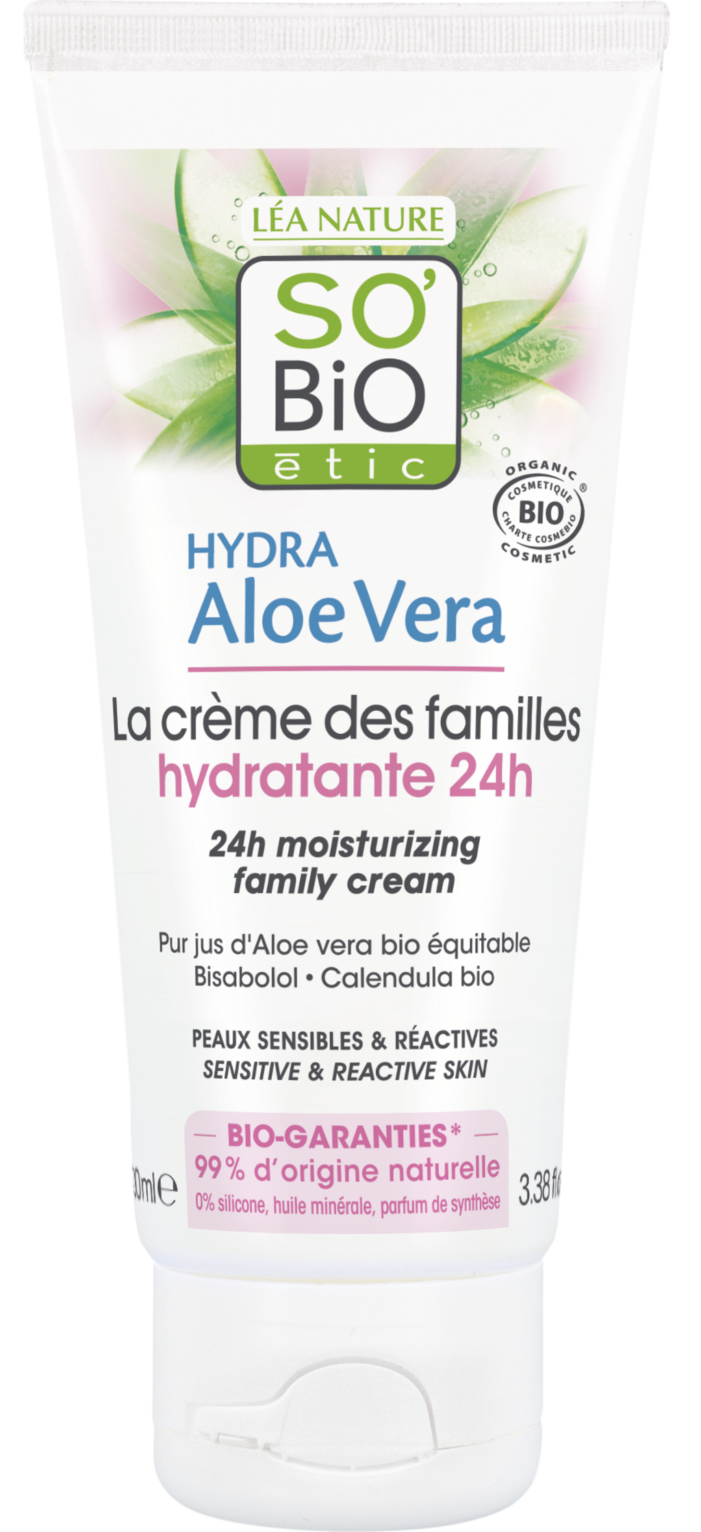 LÉA NATURE SO BiO étic  Hypoallergene Feuchtigkeitscreme Familie, 100 ml