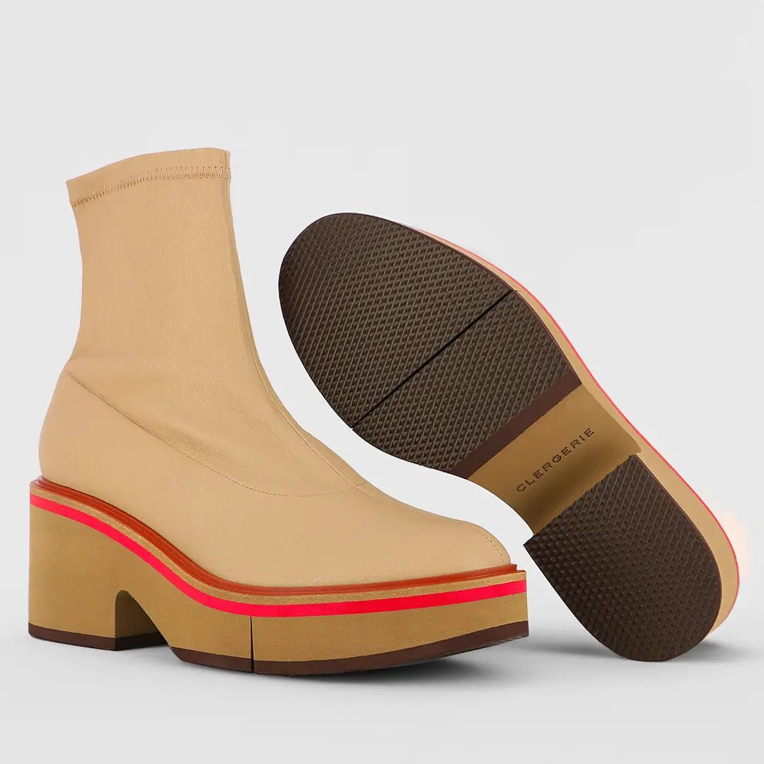 ANKLE BOOTS - ALBANE ankle boots, stretch leather beige