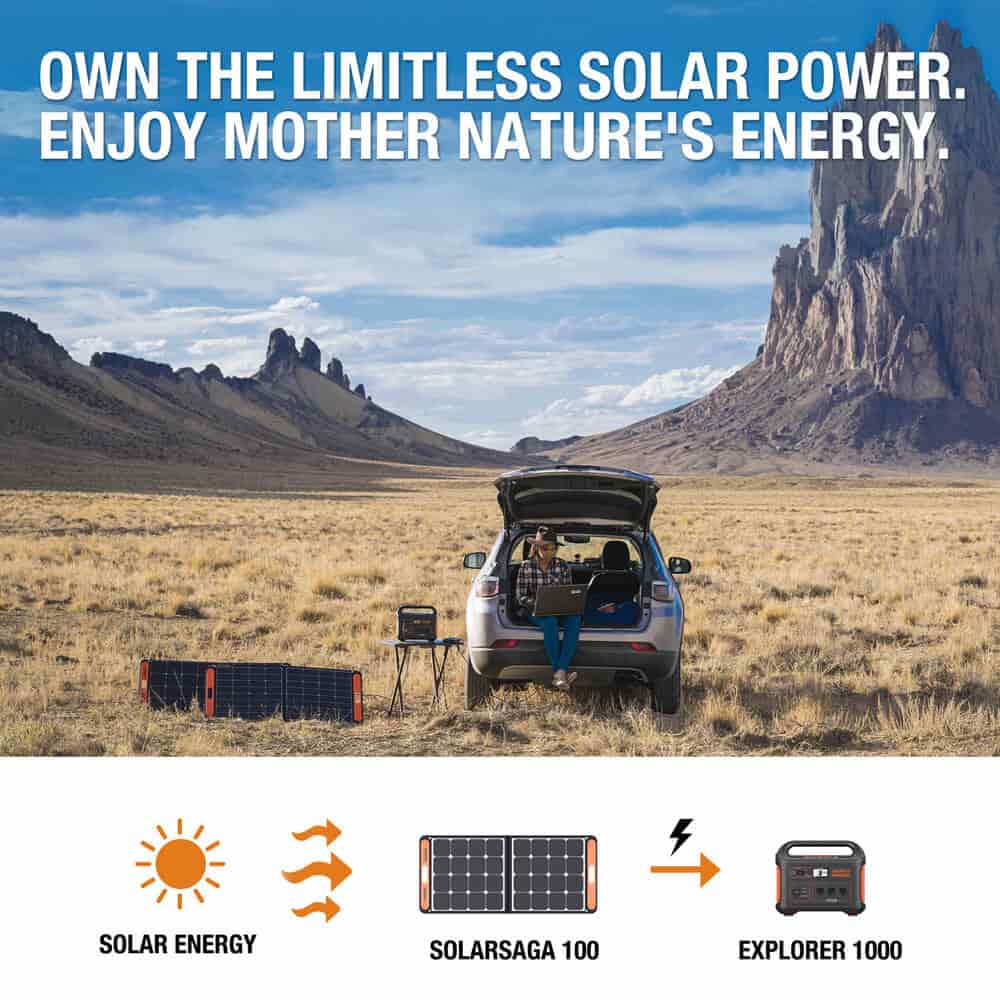 Jackery Solar Generator 1000 (Jackery 1000 + 2 x SolarSaga 100W)