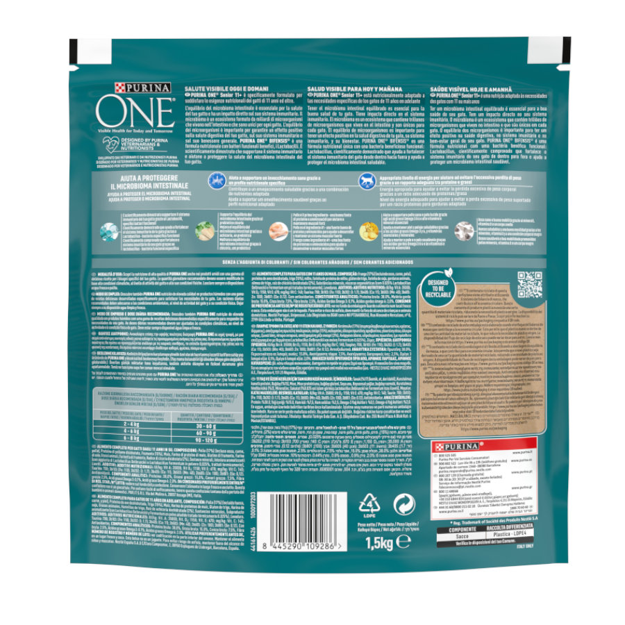 Ração para Gatos Purina One Senior 11+ Bifensis com Frango