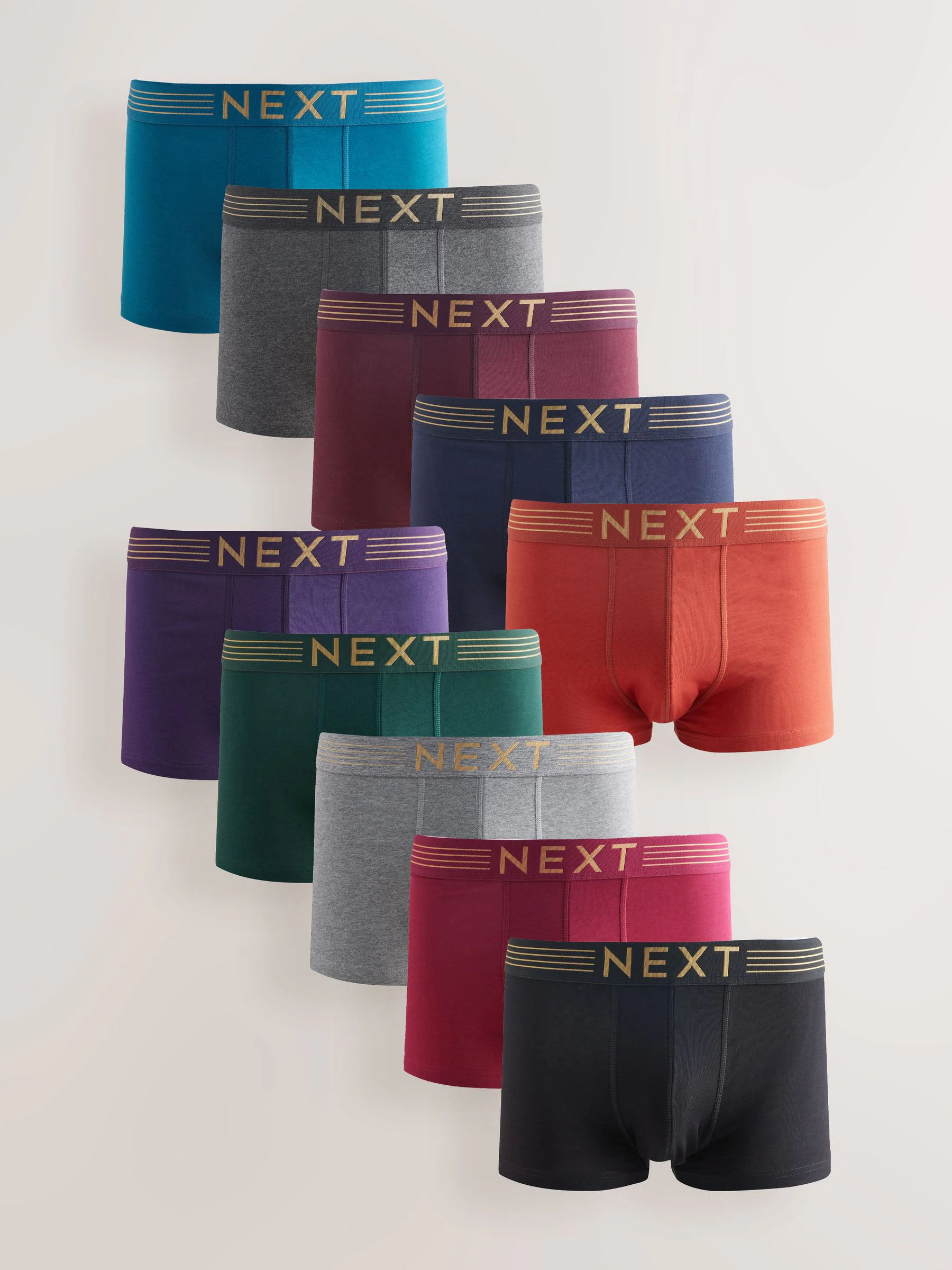 Paarse/Oranje/Roze/Blauwe gouden tailleband - Hipster boxers van katoenrijke mix
