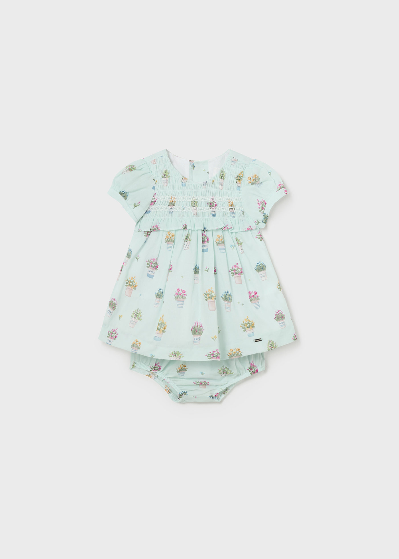 Vestido para recém-nascido Better Cotton Jade com capa para fralda