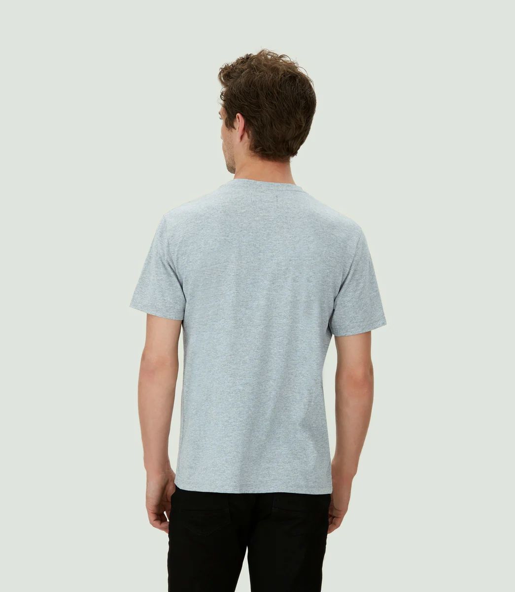 T-shirt imprimé gris chiné 