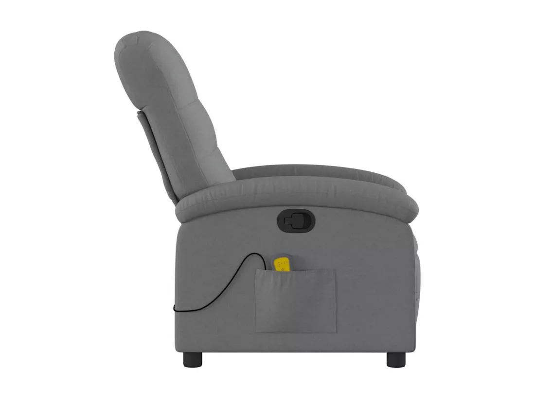 Fauteuil de massage inclinable Gris foncé Tissu