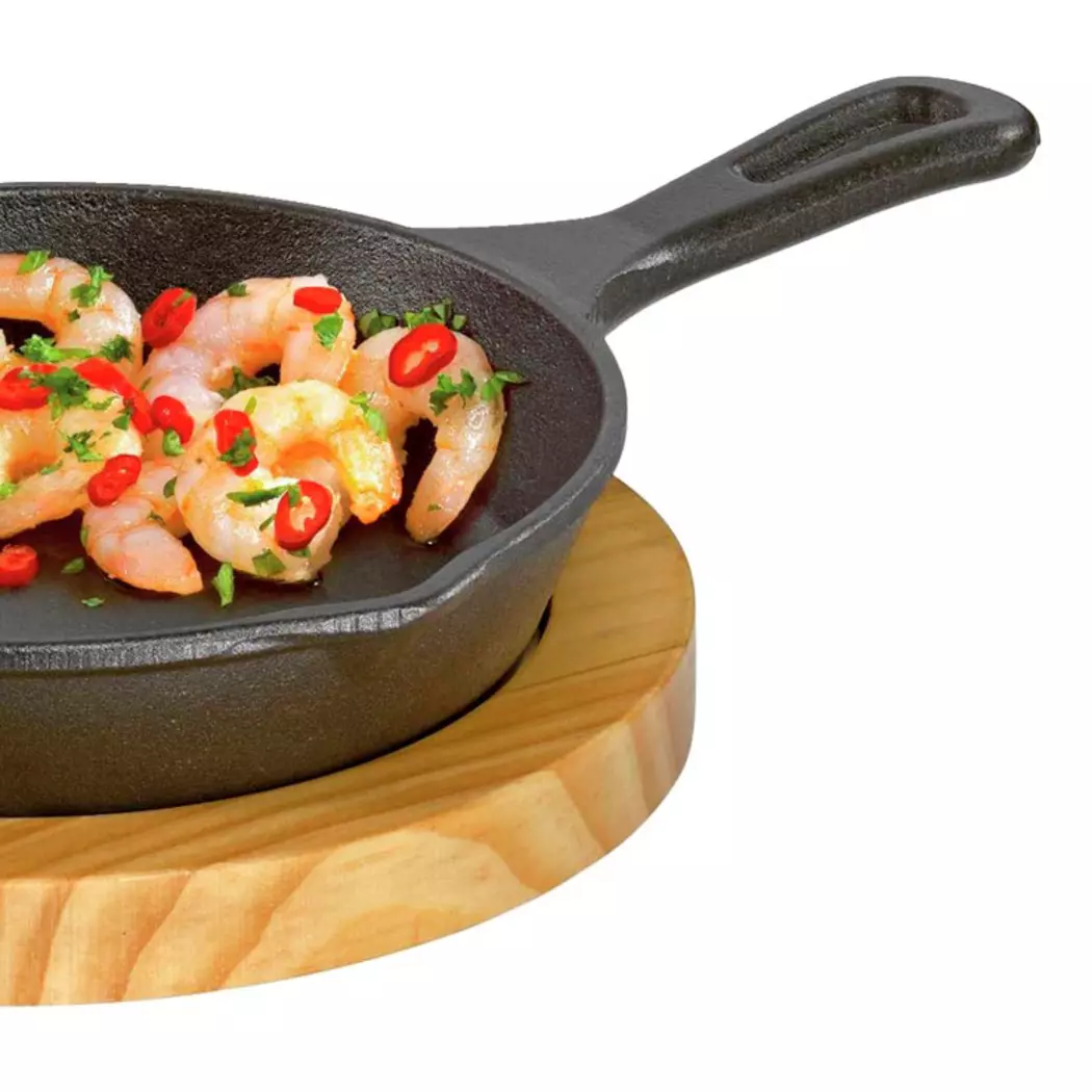 Servierpfanne BBQ rund