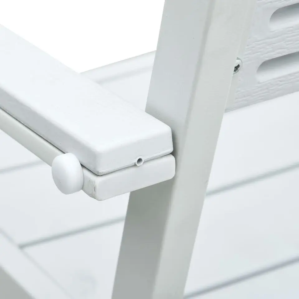 vidaXL - Tuinstoelen - Wit - Hout - 4 stuks