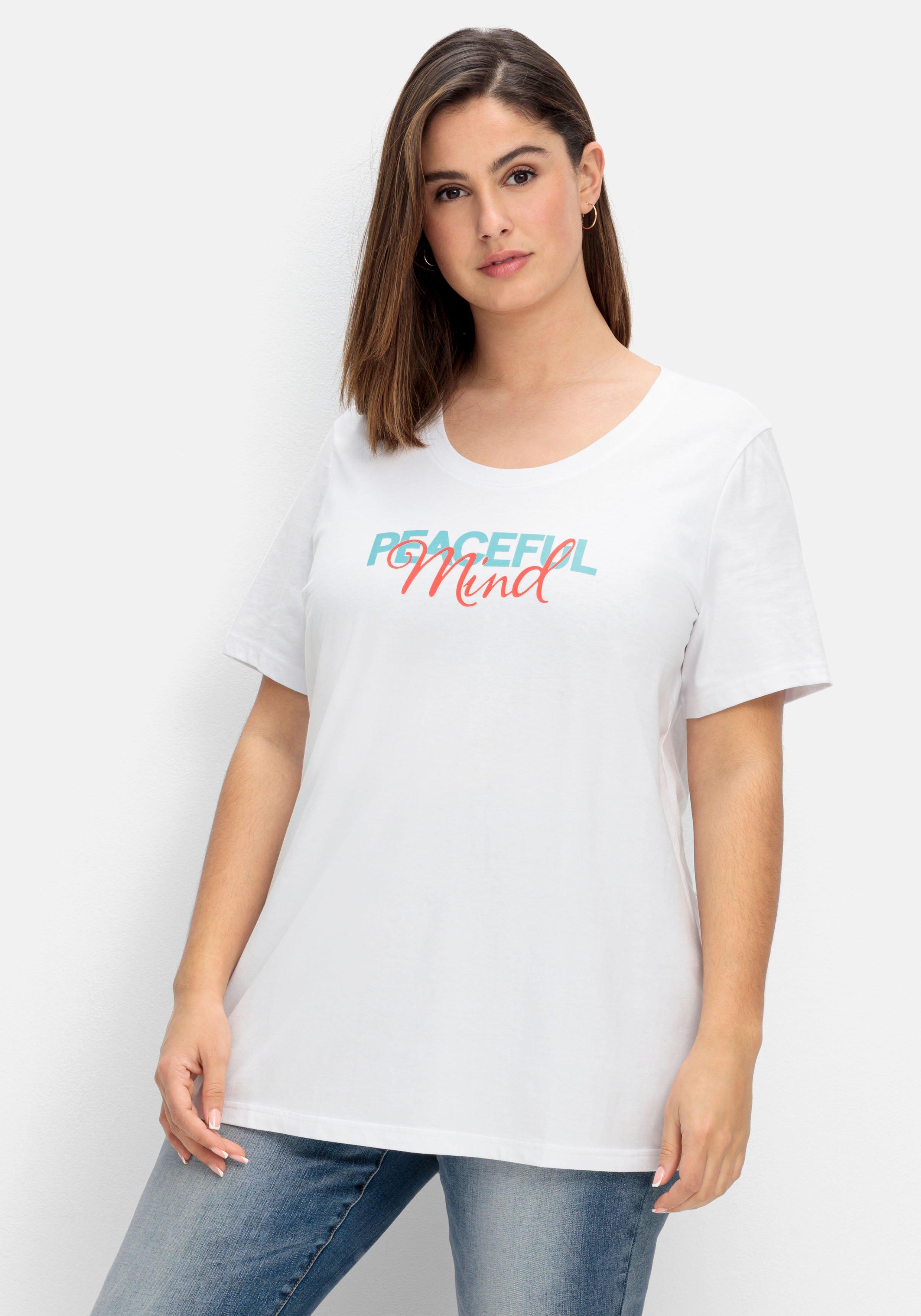 T-Shirt mit Statement-Frontdruck