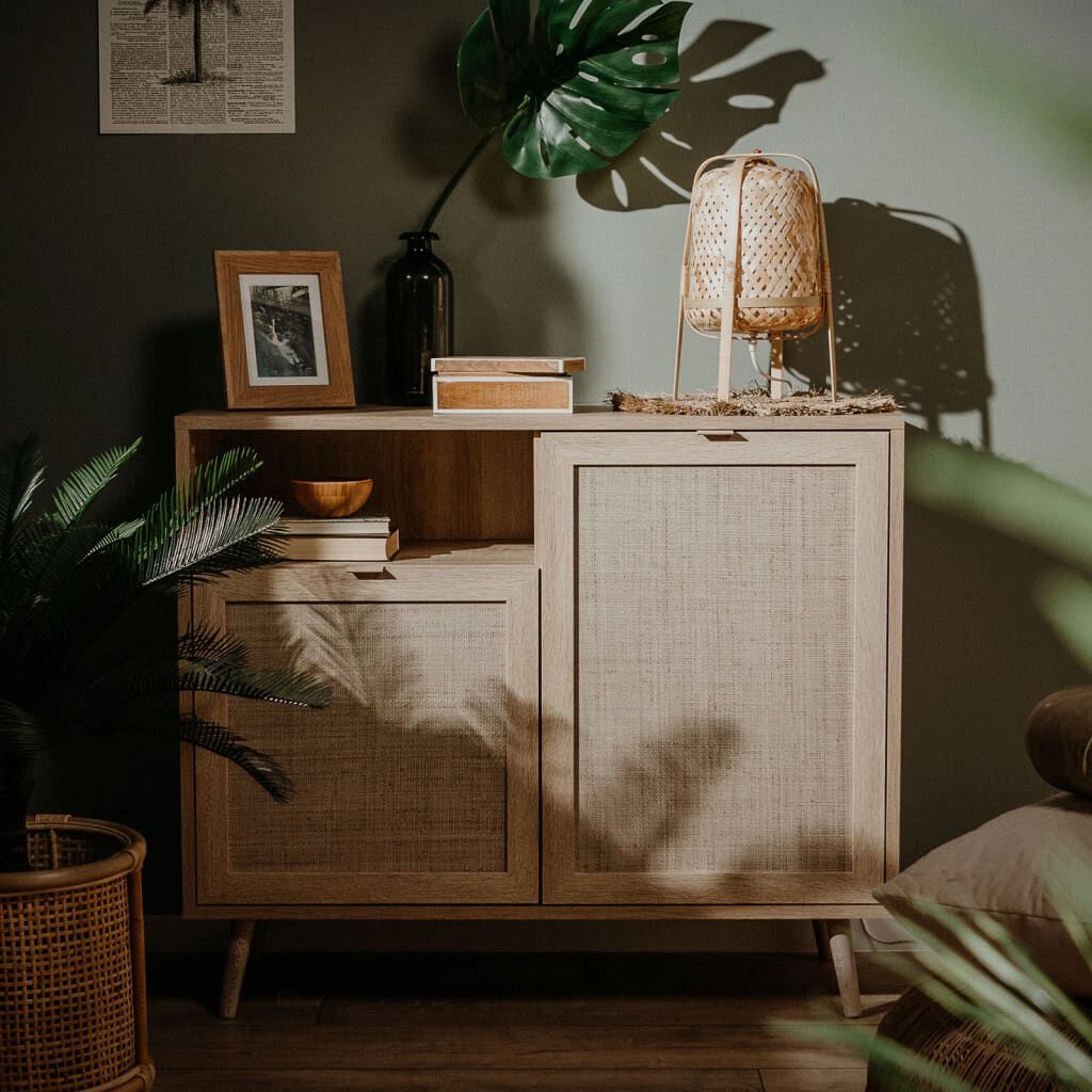 Finori Bali 01A kast, Sonoma eiken en rietprint