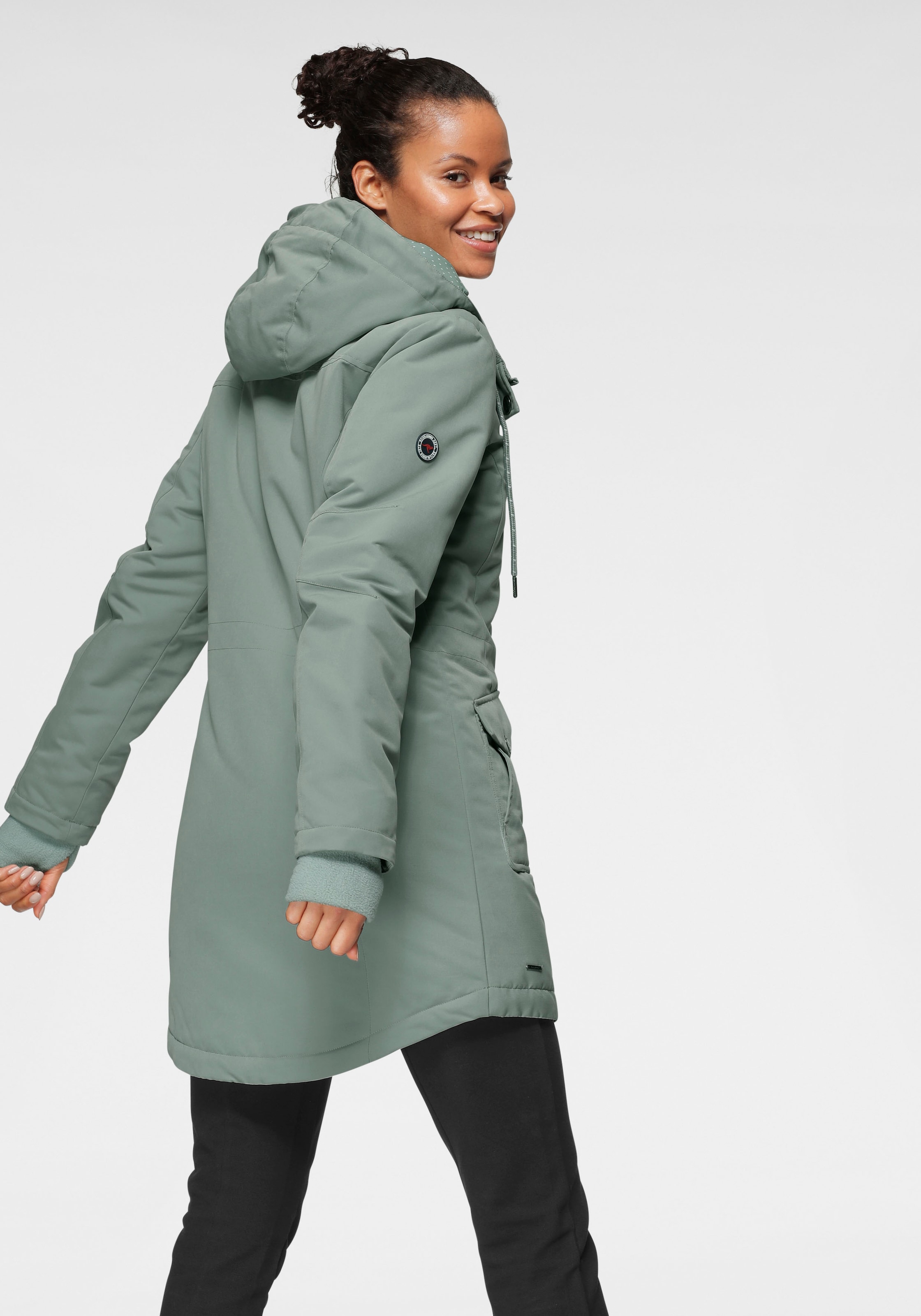 KangaROOS Langjacke mit Kapuze für den Übergang,  aus leichtem Webmaterial,  modisch