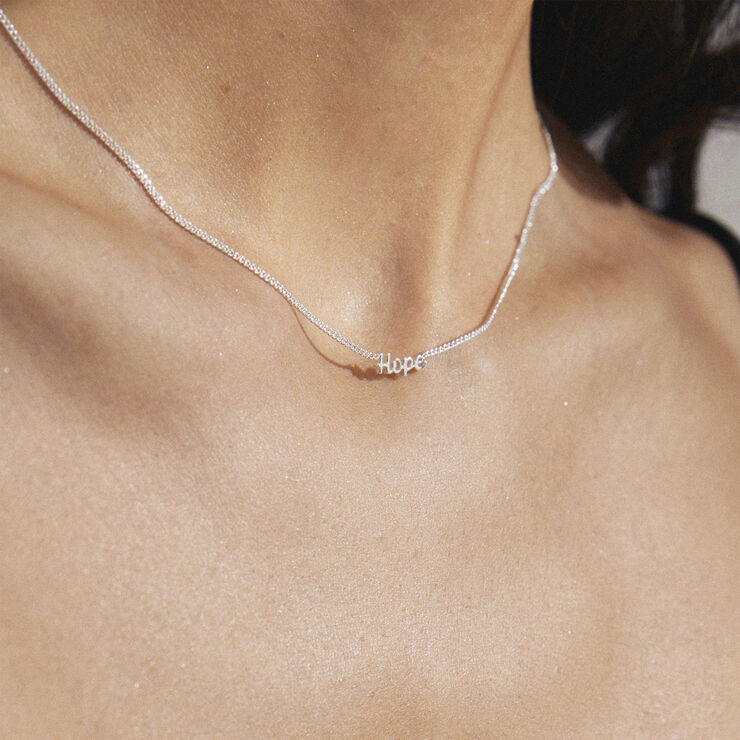 Pilgrim HOPE recycled necklace silver-plated Sølv