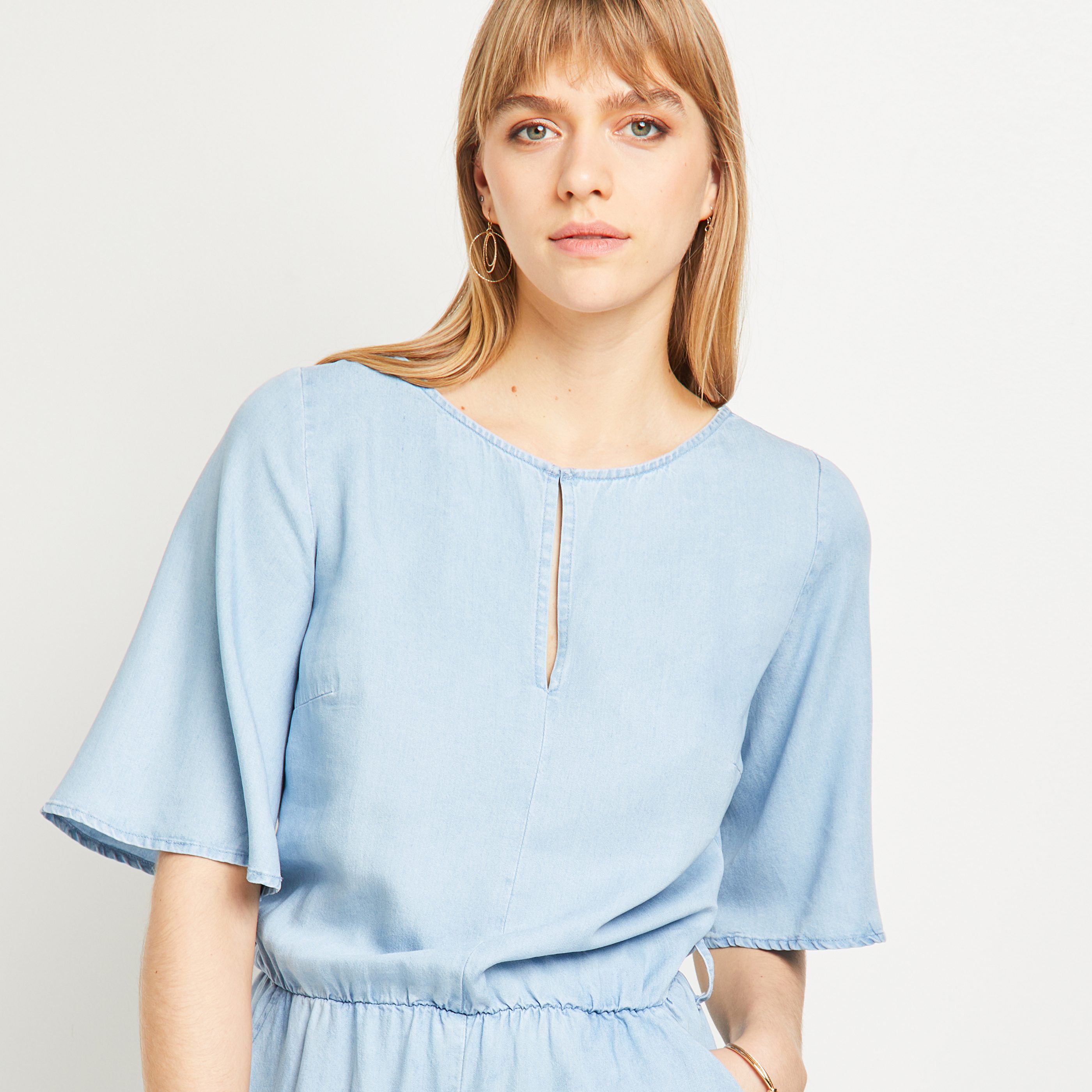 Combinaison fluide femme - BLEU CLAIR