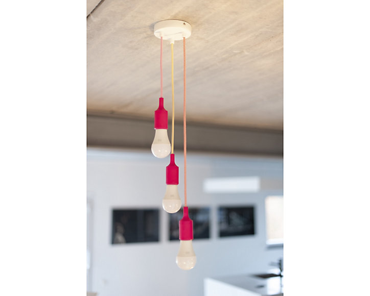 Câble en textile rouge et blanc Chacon 3m 2 x 0,75mm²