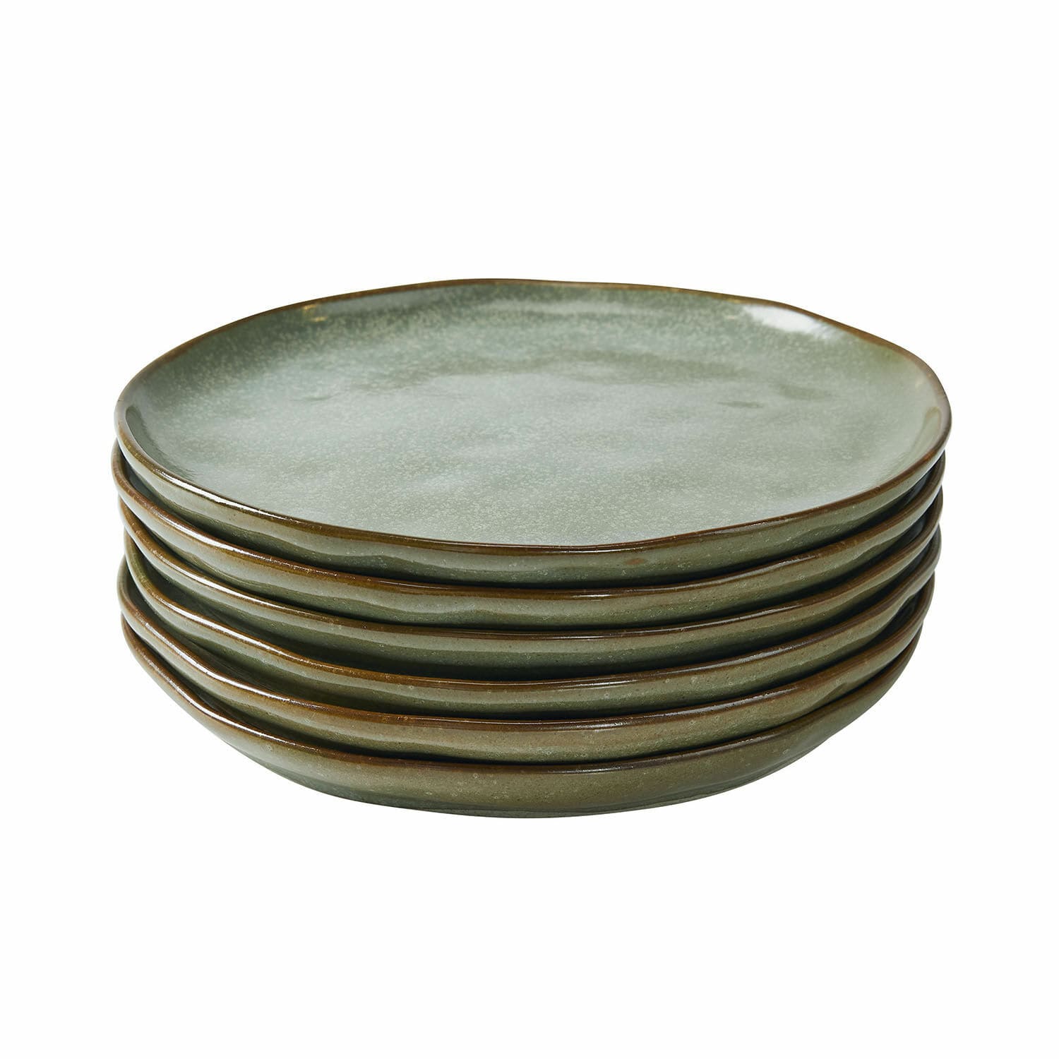 Dessertteller 6er Set Biarré türkis/braun