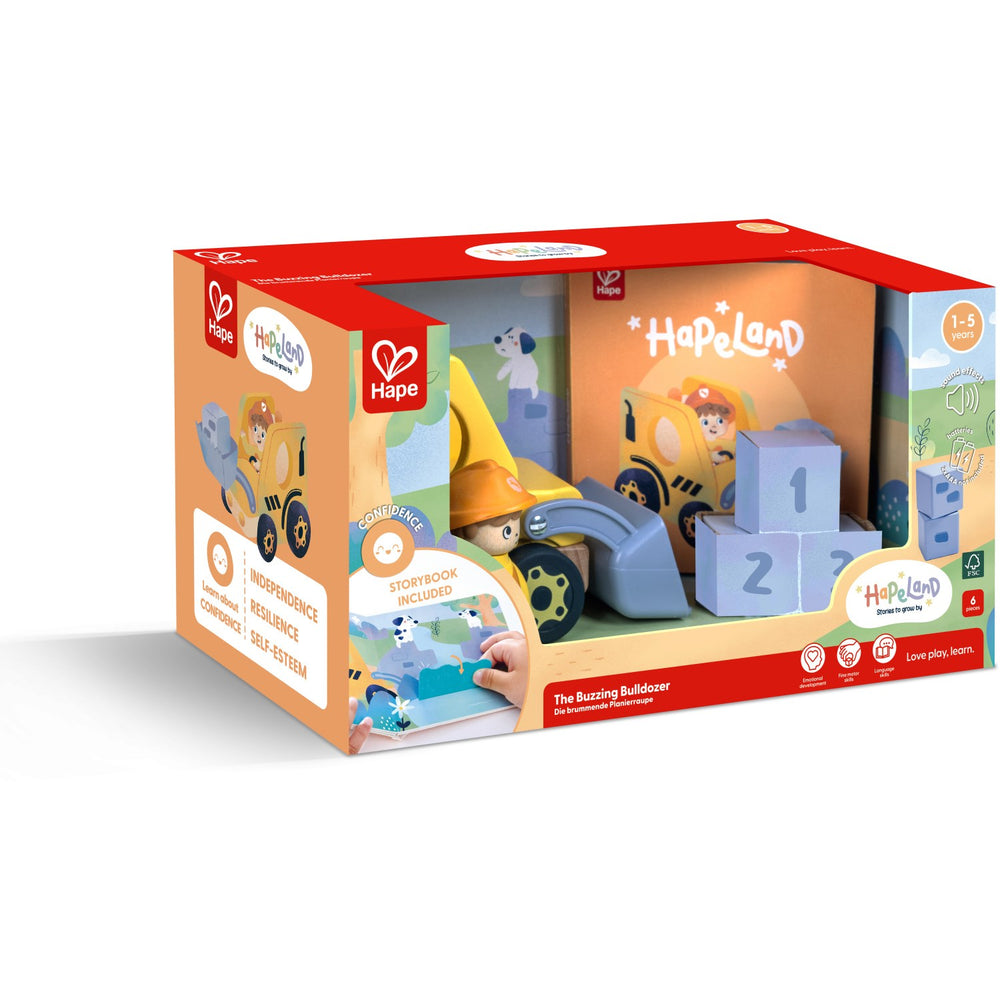 Køb Hape Den Summende Bulldozer Med Lyd