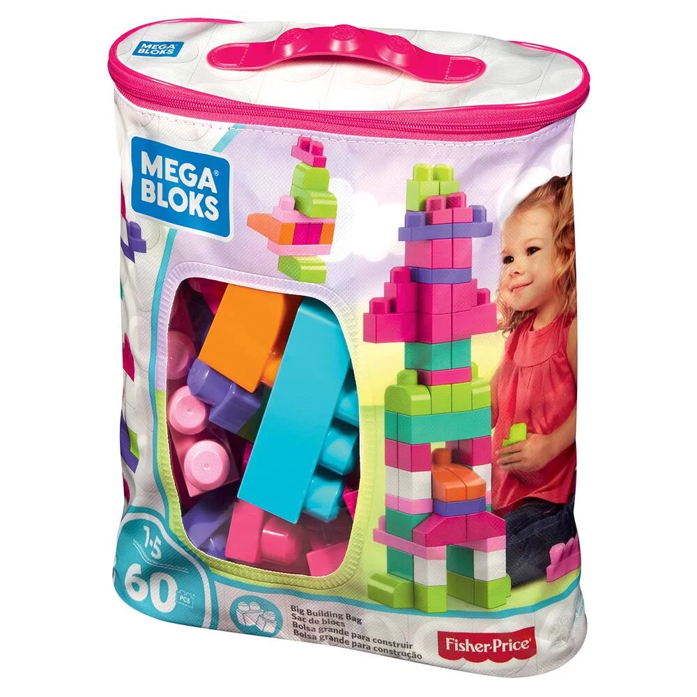 MEGA BLOKS - SAC ROSE 60 BLOCS