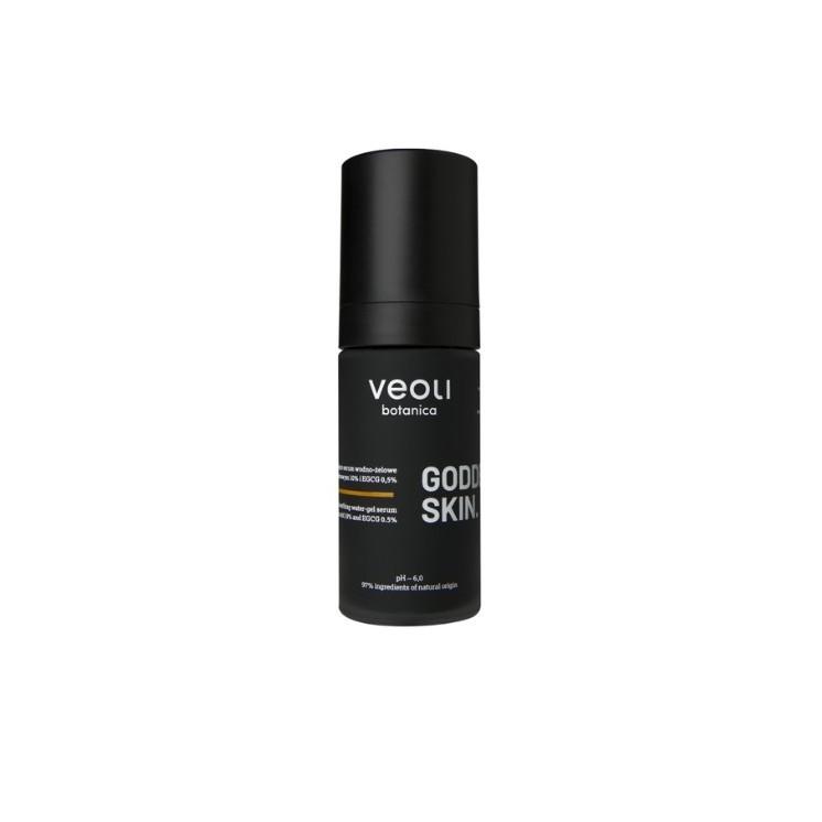 Veoli Botanica Goddess Skin Aufhellendes und beruhigendes Gesichtsserum mit Ascorbinsäure 10 % und EGCG 5 % 30 ml