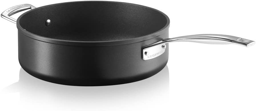 LE CREUSET Aluminium-Antihaft Sautépfanne, Ø 28 cm, PFOA-frei, Für alle Herdarten inkl. Induktion geeignet, Anthrazit/Silber