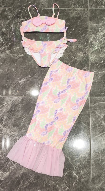 Zeemeermin bikini - roze