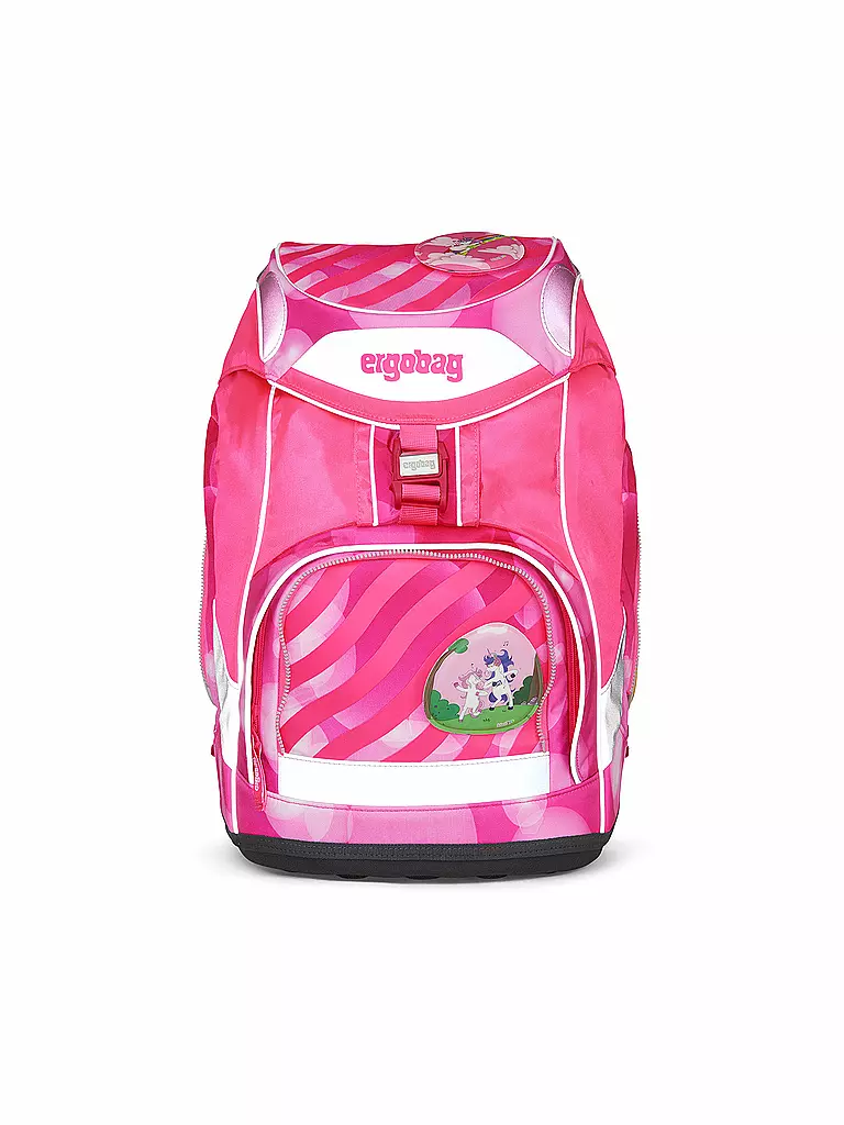 ERGOBAG Schulrucksack Set 6tlg Pack - KuntBärbuntes Einhorn Neo Edition pink