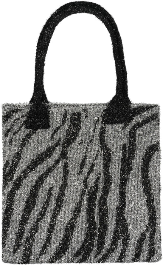 Sui Ava Zebra Glitter Bag Black/silver