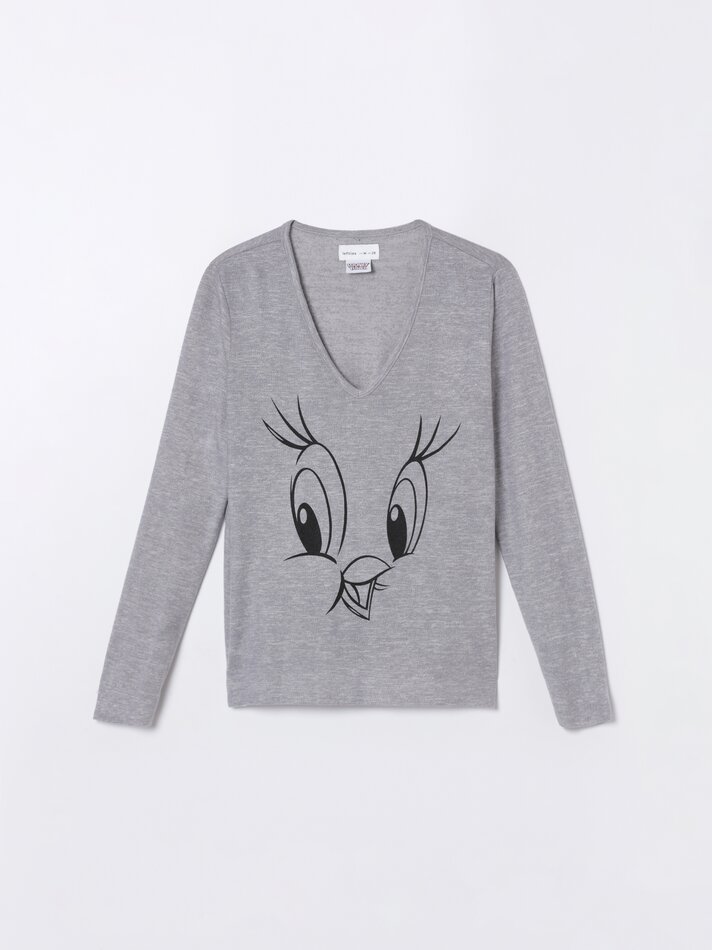 Pijama estampado Looney Tunes © &™ Warner Bros - Cinza