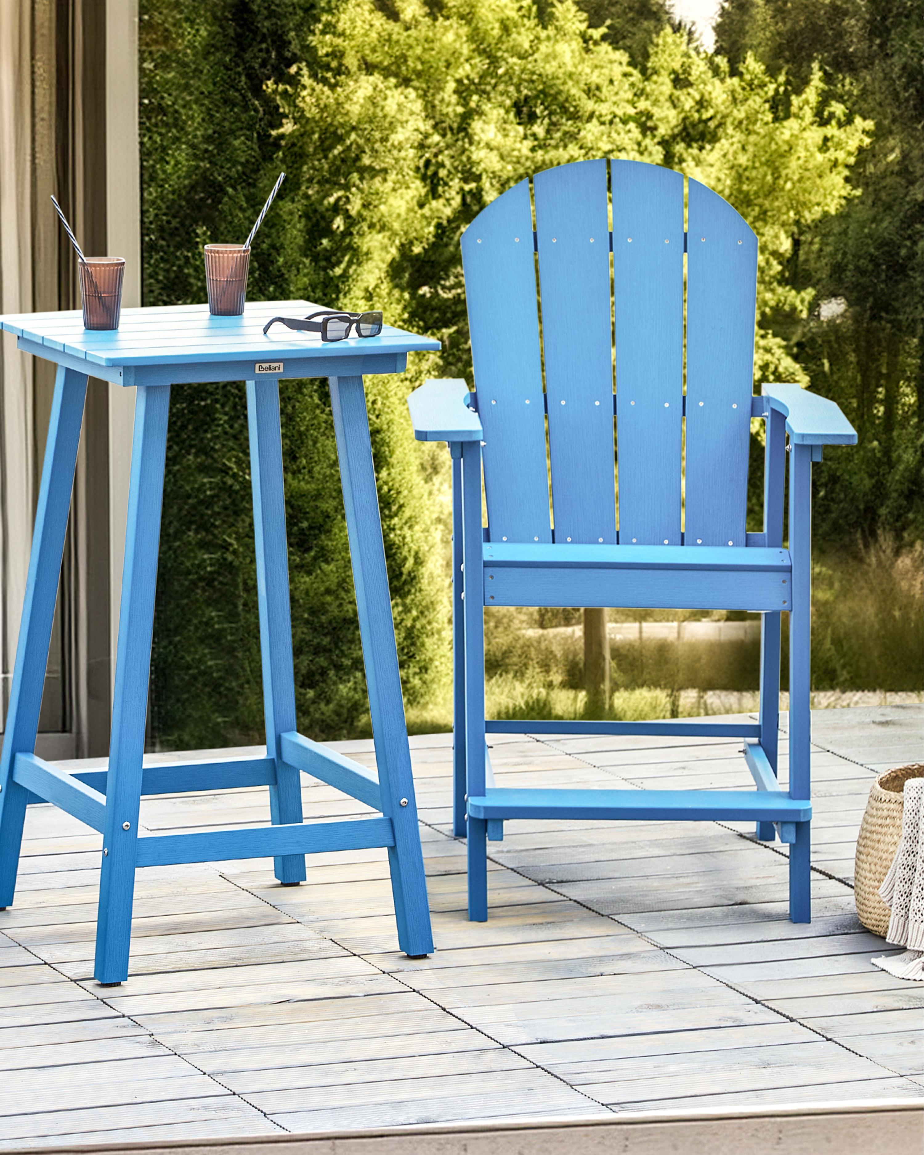 Tuin barkruk ADIRONDACK Synthetisch materiaal Blauw