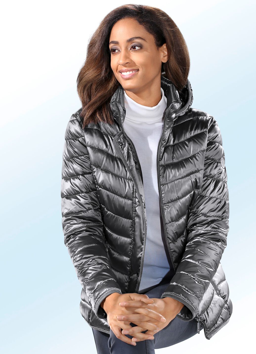 Funktionsjacke mit abnehmbarer Kapuze