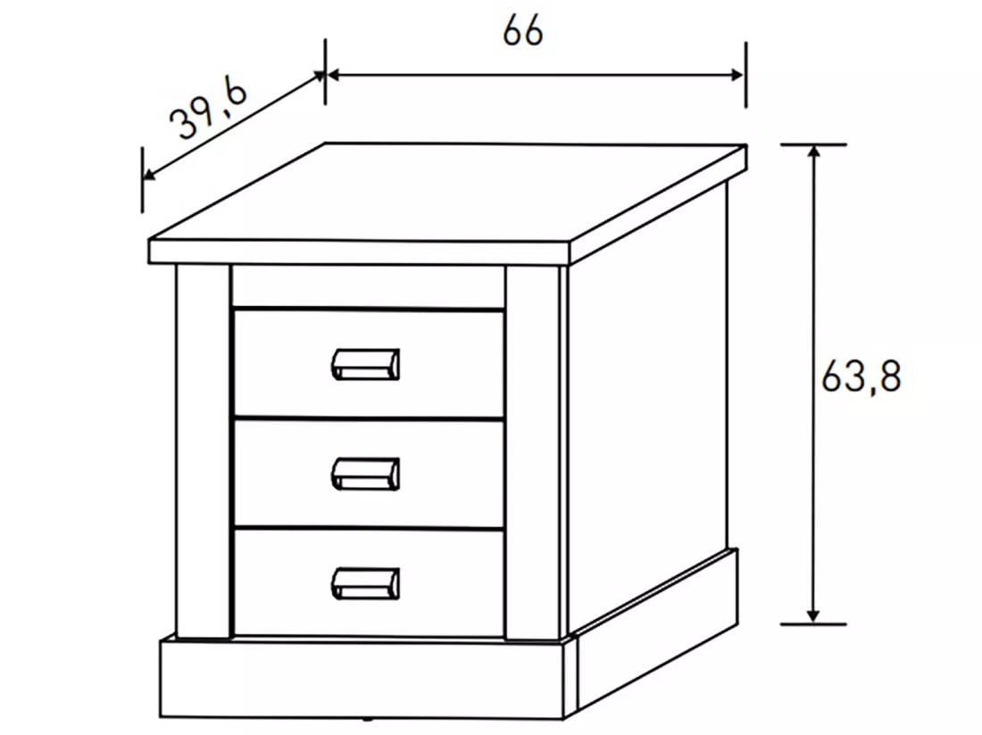 Ensemble tête de lit + 2 tables de chevet coloris Chêne truffé, blanc vieilli